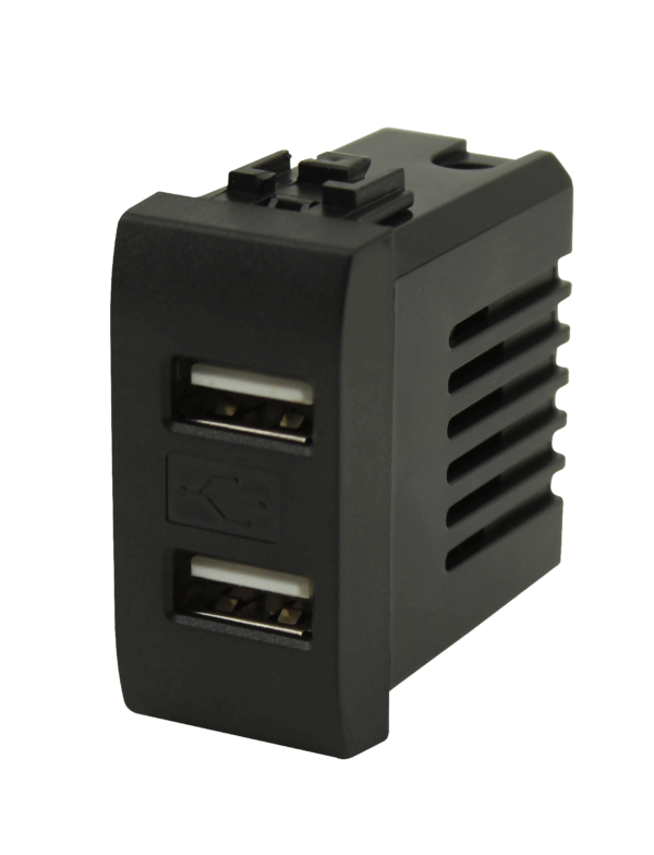 Modulo Tomacorriente USB Sencilla Paquete x 5 Unidades