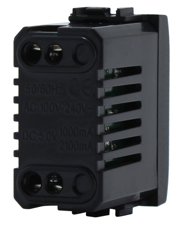 Modulo Tomacorriente USB Sencilla Paquete x 5 Unidades