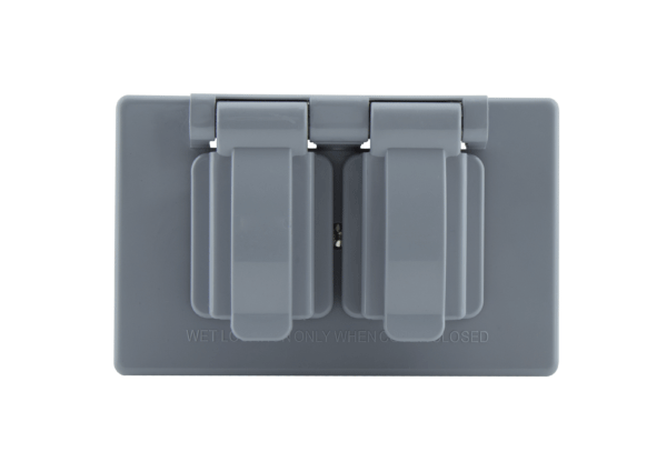 Tapa Plástica Doble Intemperie Gris