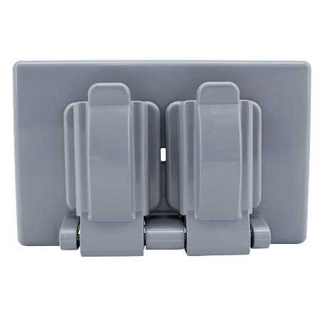 Tapa Plástica Doble Intemperie Gris